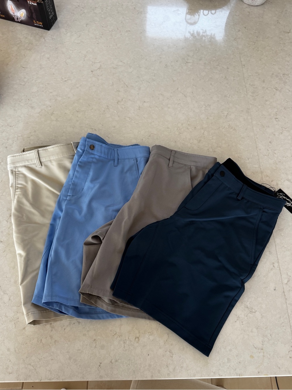 Lot of Sunday Swagger Everywear Shorts Mens - Navy/Khaki/Grey/Light Blue - 34